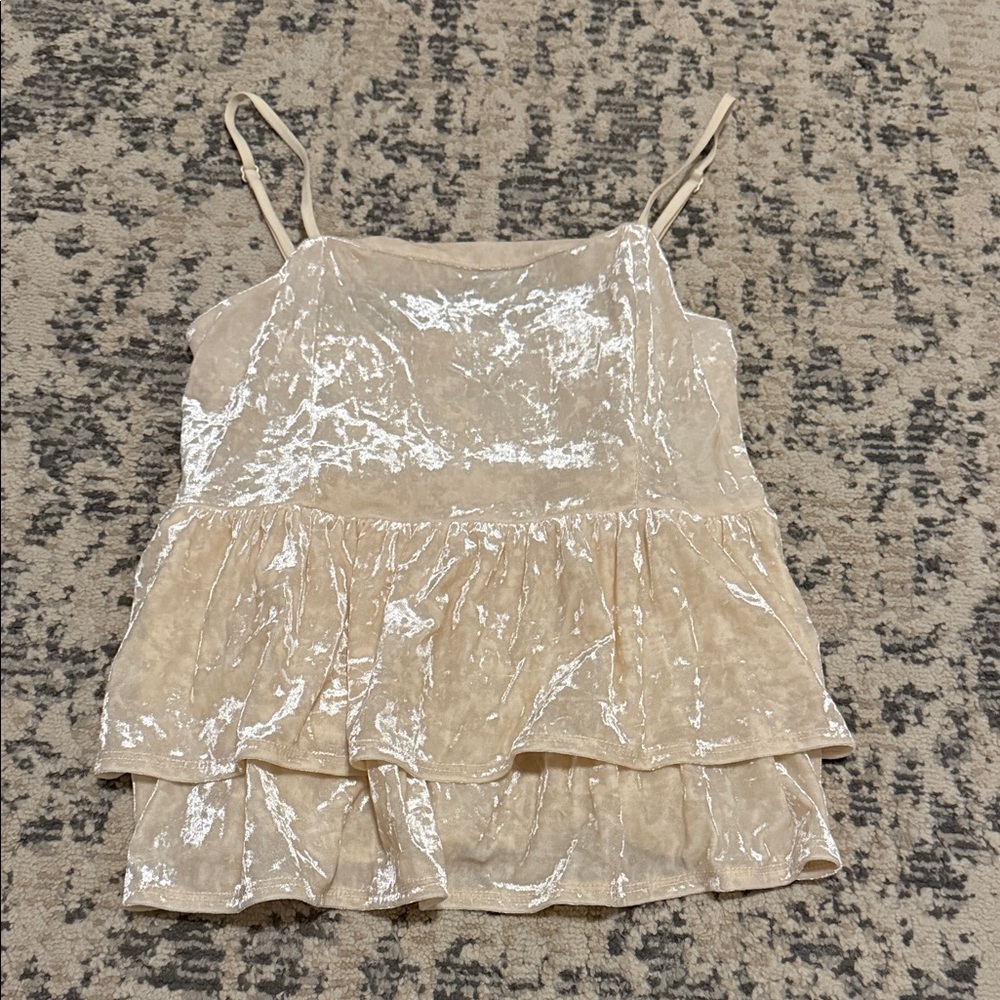 American Eagle Outfitters Cream Tank Top